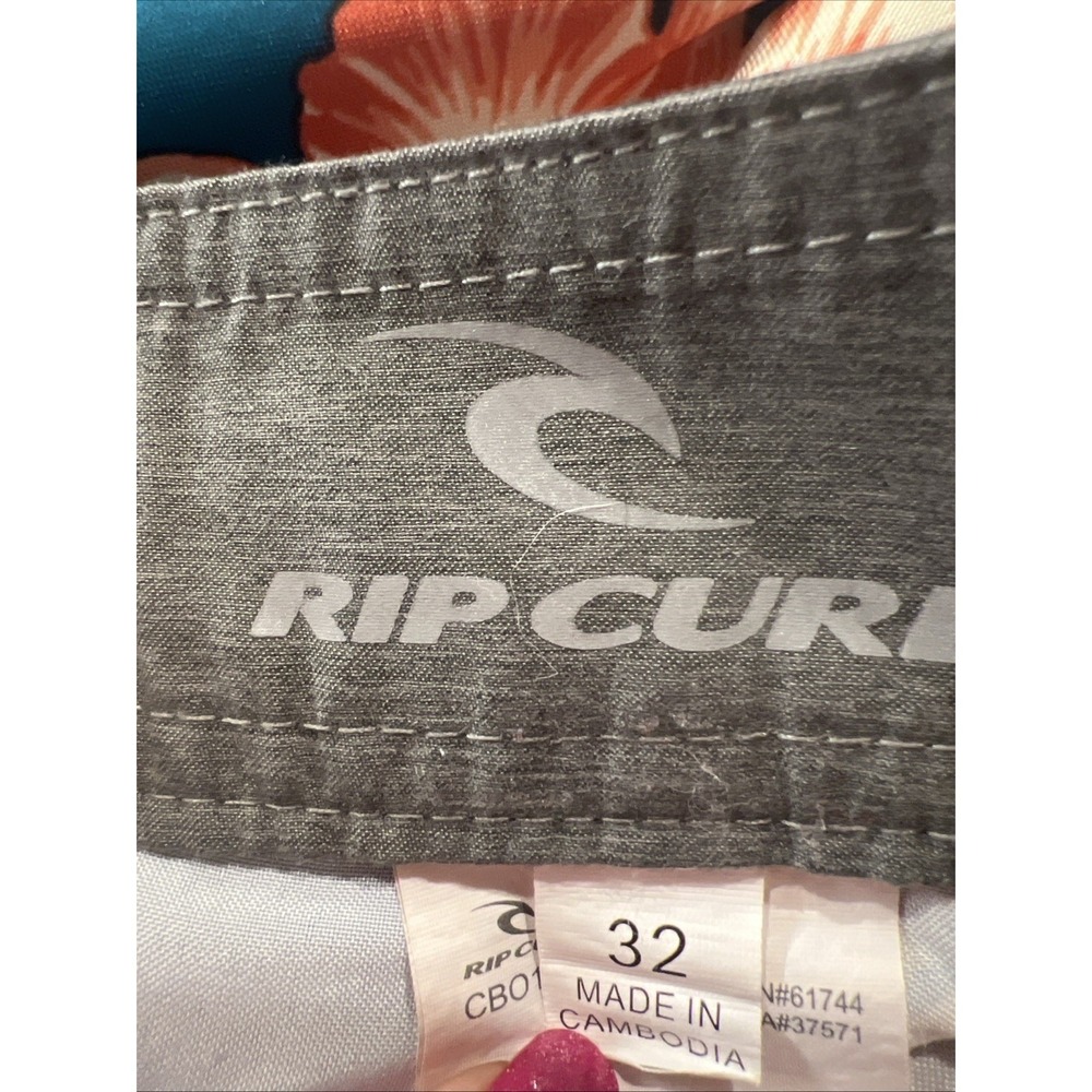 Rip curl Hawaiian Board Shorts Mens‎ Size 32 Blue Tropical Beach Swim Trunks - Picture 3 of 15